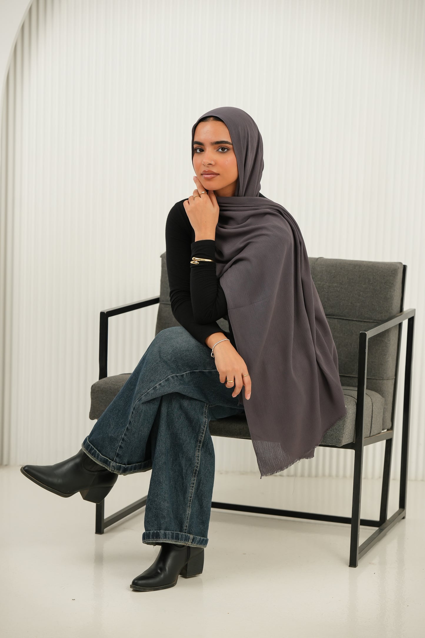 Crinkled In Smokey Taupe