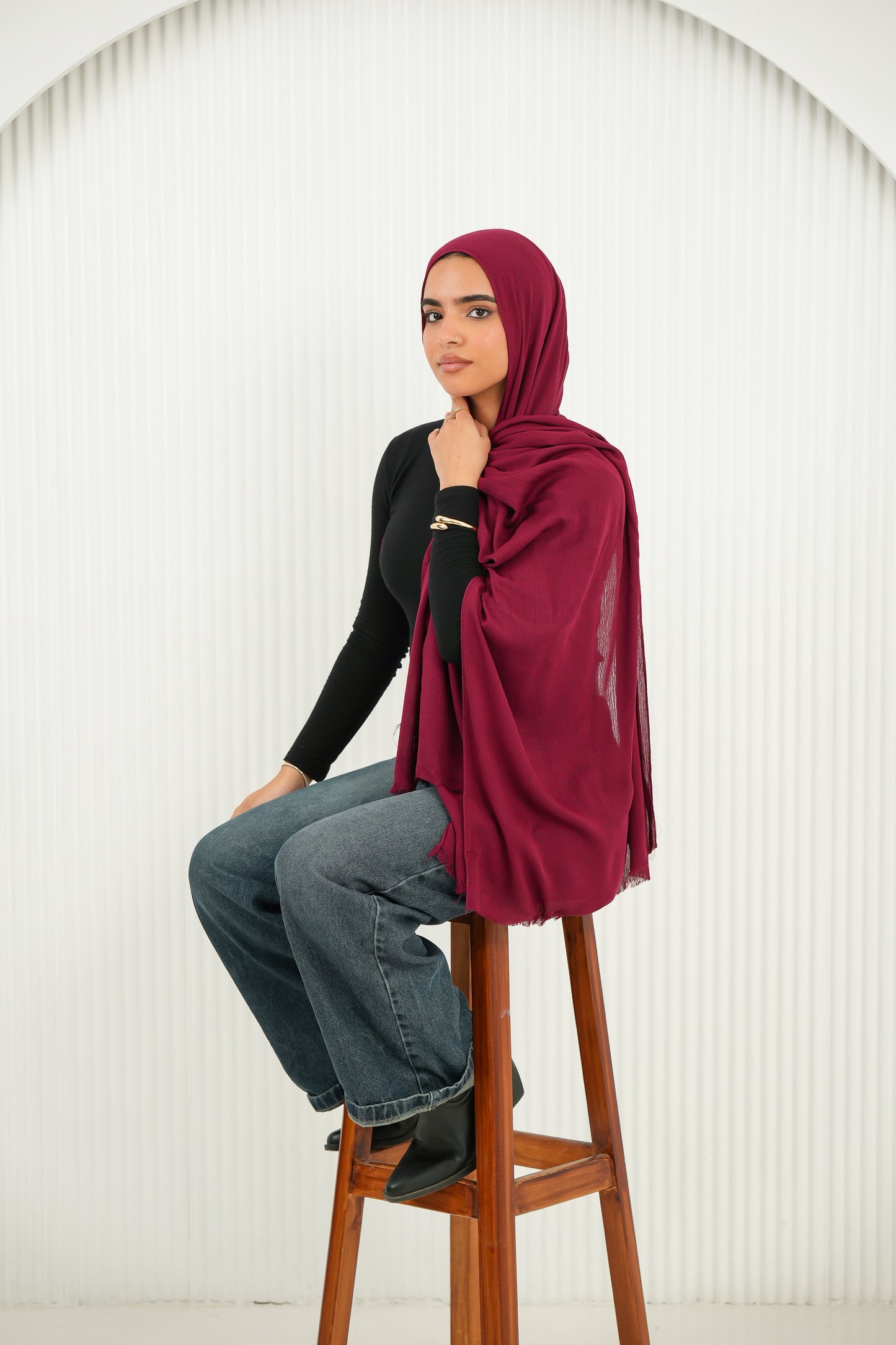 Crinkled In Cranberry