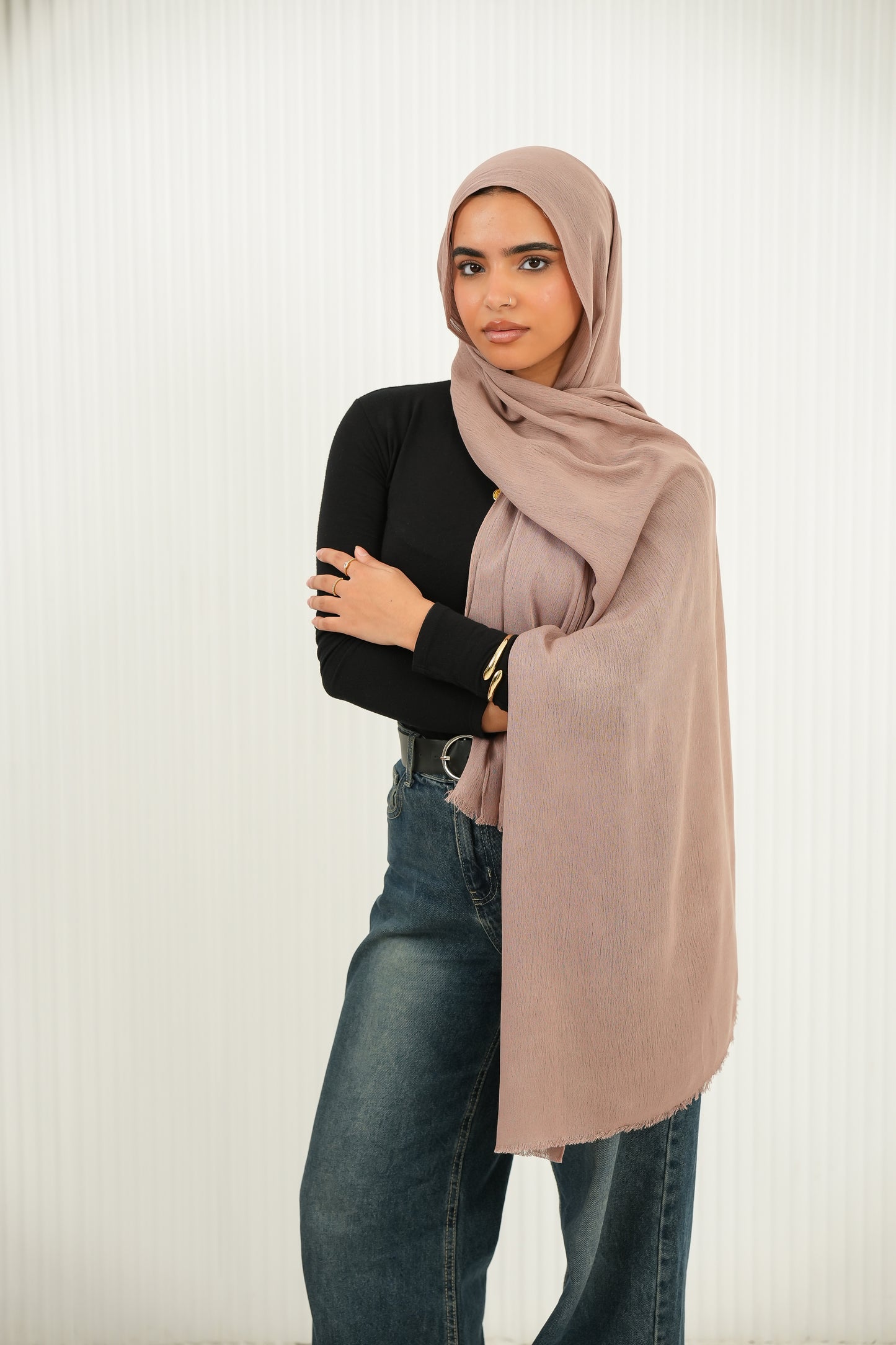 Crinkled In Warm Mocha