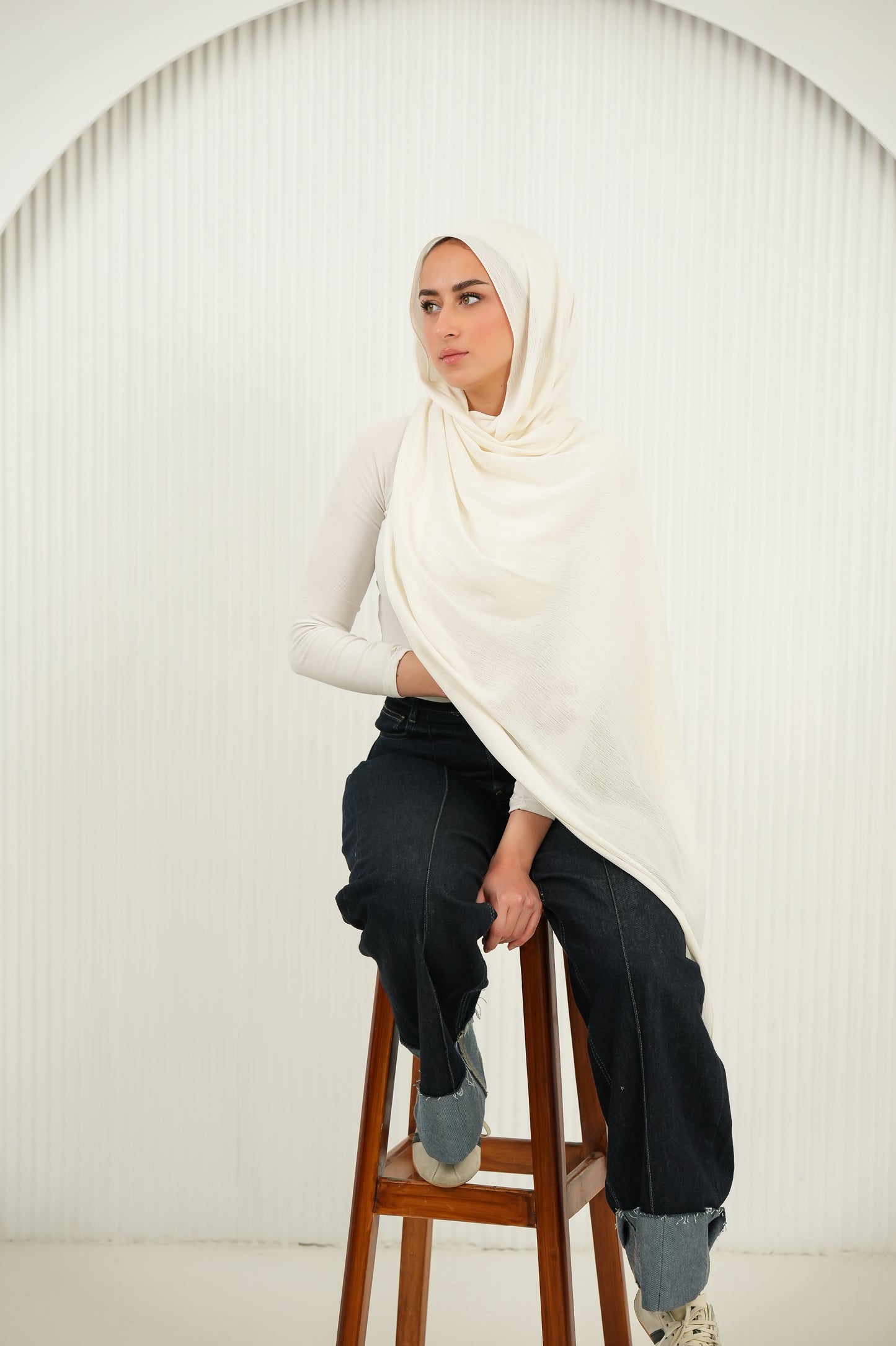 Crinkled In Cloud Cream