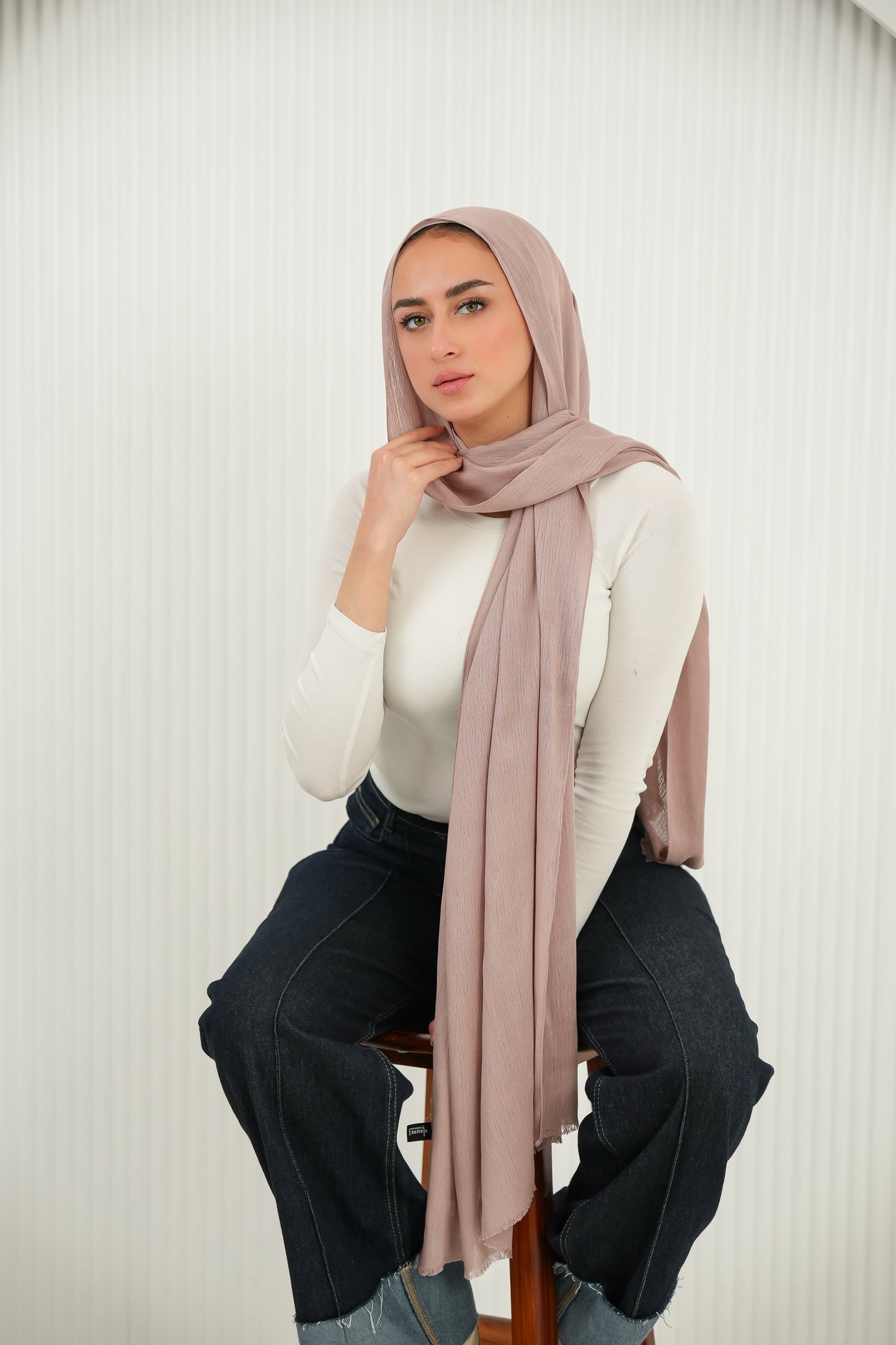 Crinkled In Blush Taupe