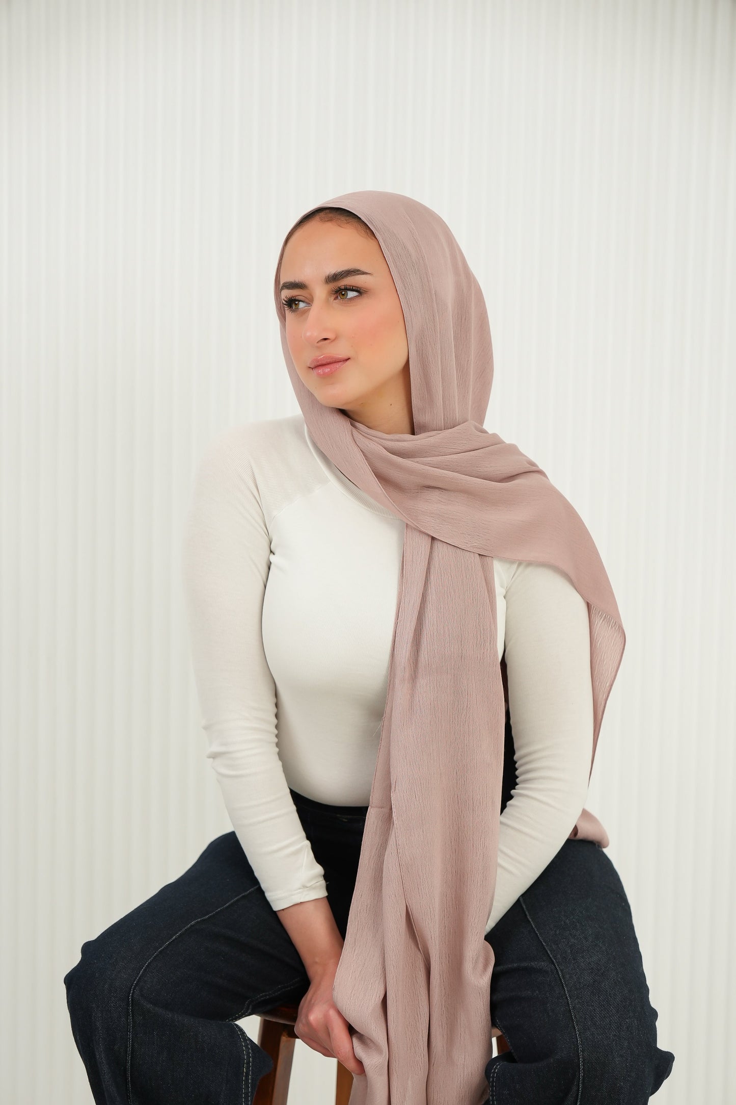 Crinkled In Blush Taupe