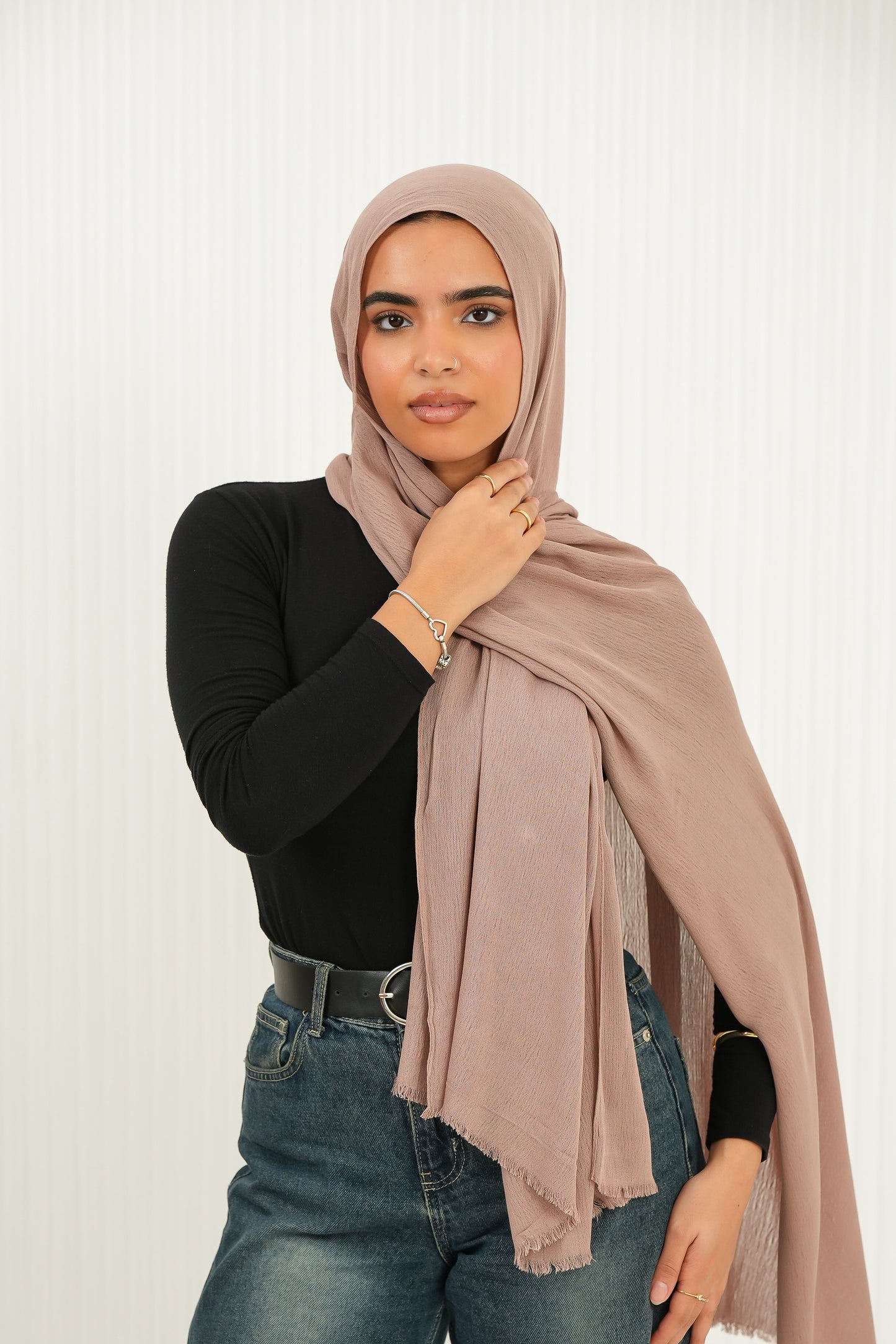 Crinkled In Warm Mocha