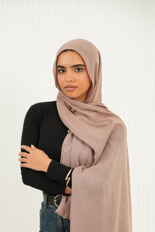 Crinkled In Warm Mocha