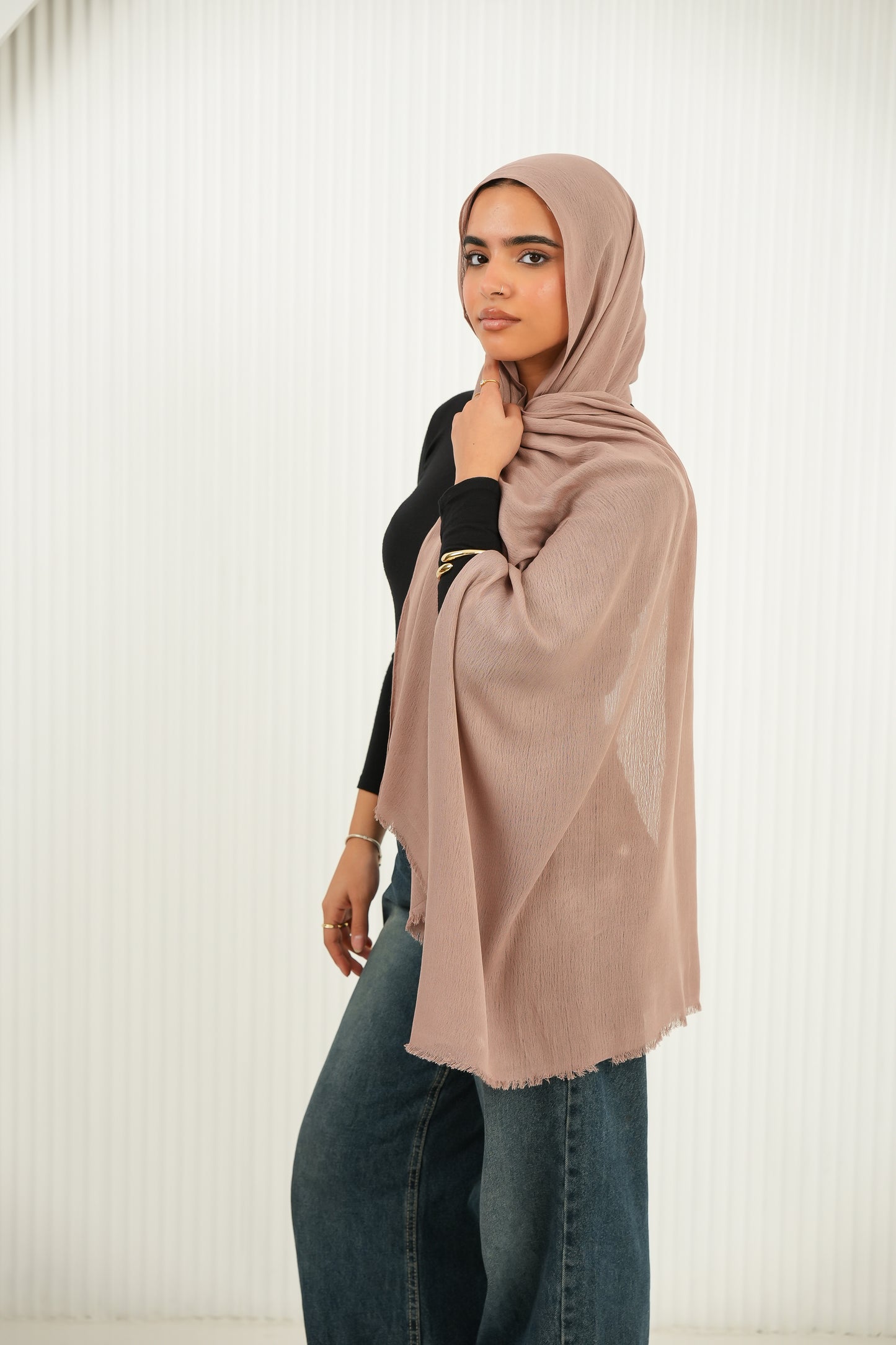 Crinkled In Warm Mocha