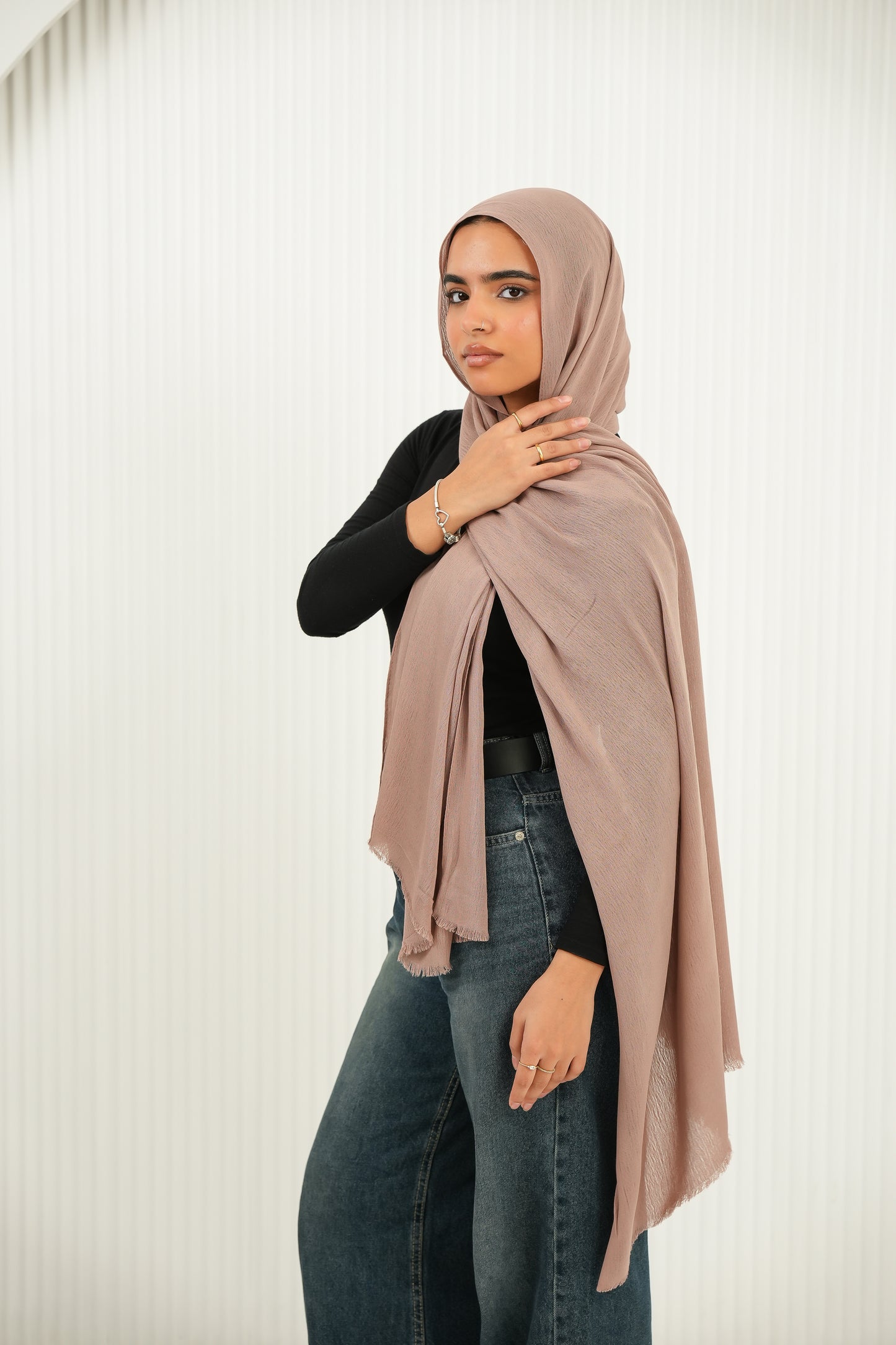 Crinkled In Warm Mocha