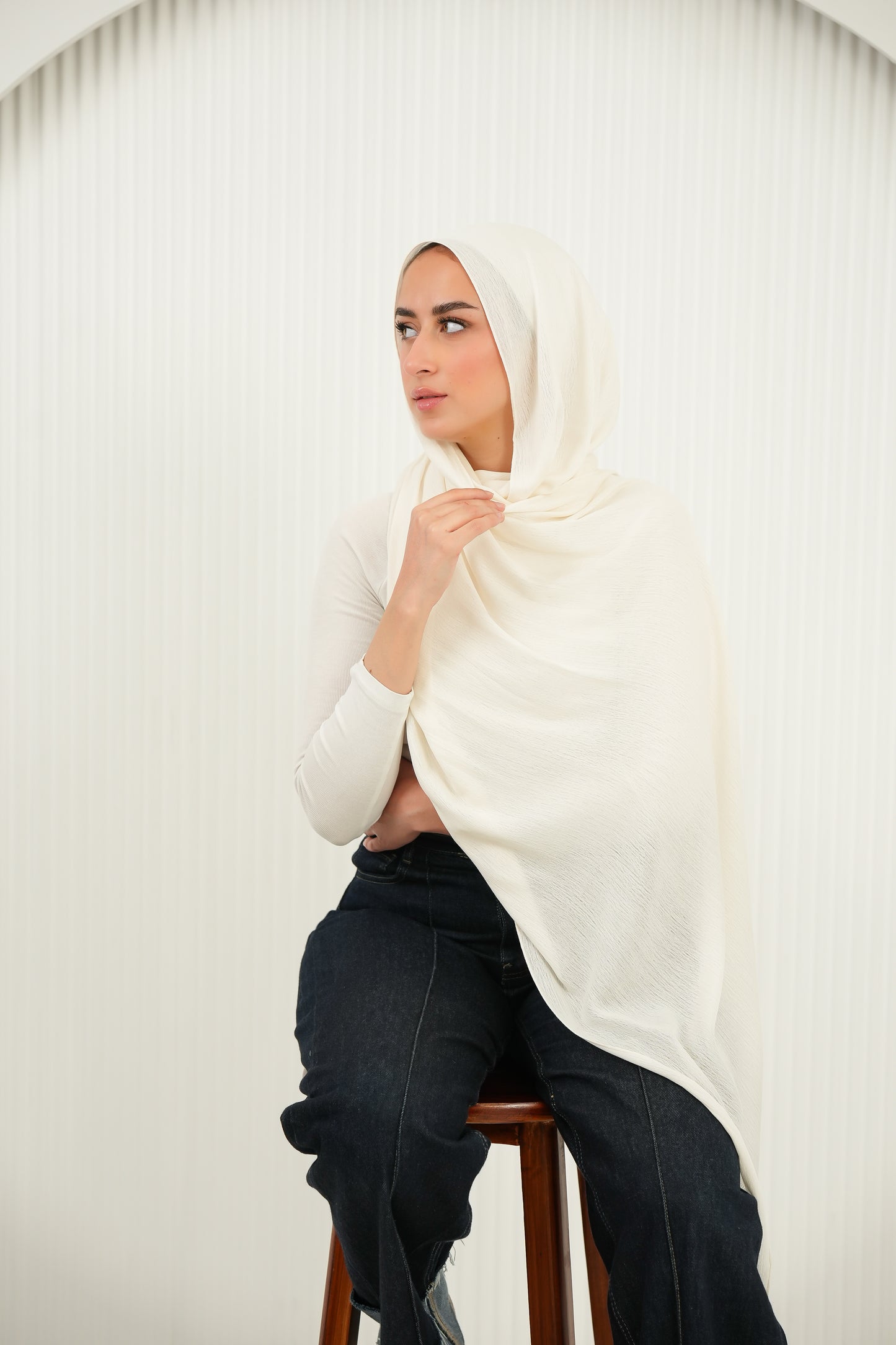 Crinkled In Cloud Cream